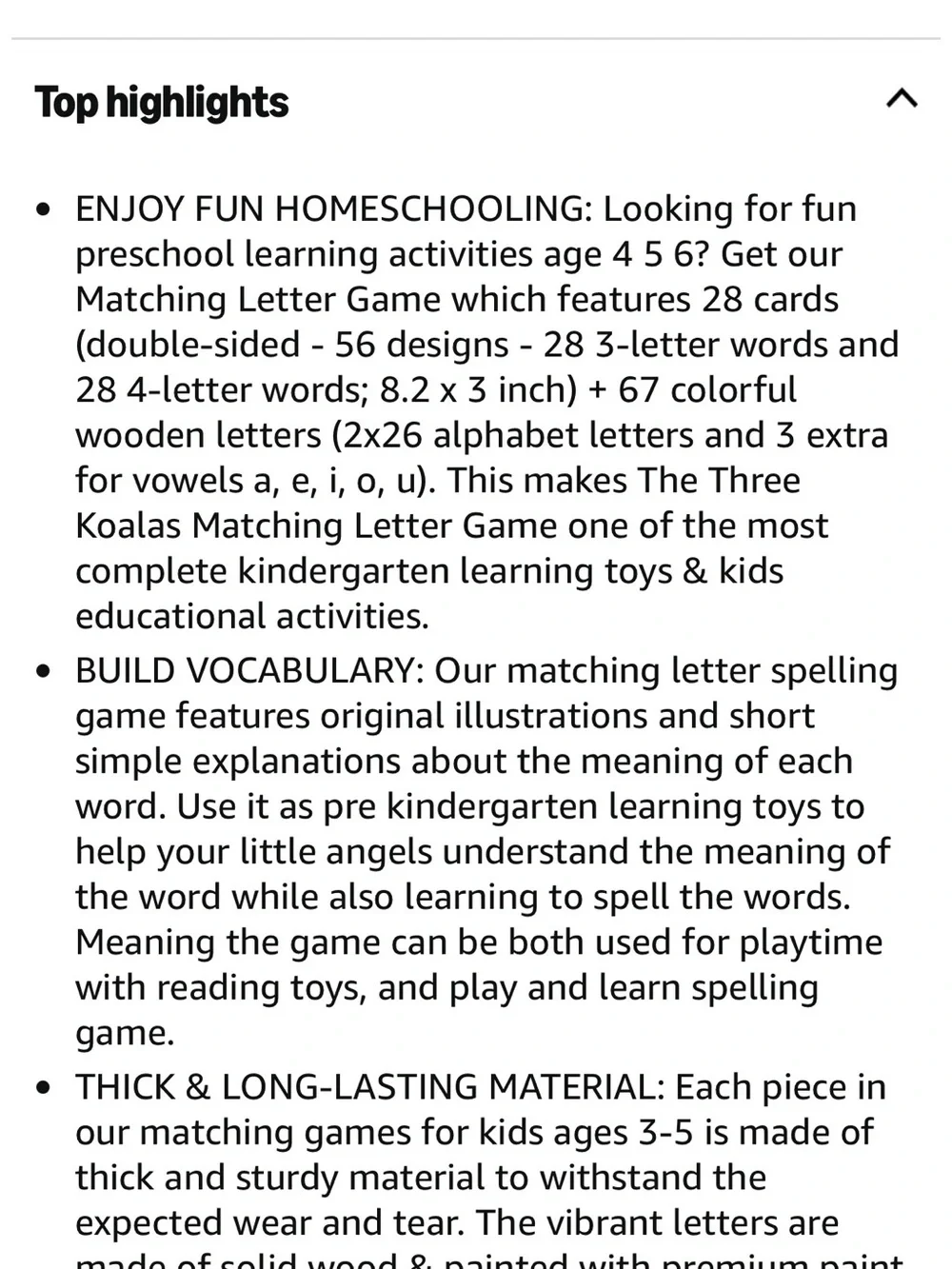 The Three Koalas Matching Letter Toy